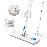 JASHEN フロアモップ スプレー 水拭きモップ フラットモップ 乾湿両用可 バケツ要らず ...