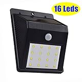 LEDMO Solar Light, 16 Leds Solar Powered Wireless Motion Sensor Light with 2 Intelligent Modes, IP65