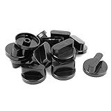 uxcell ガスストーブノブ ガスこんろ オーブンスイッチ 点火ツマミ コントロールノブ　プラスチック製ノブ　スイッチ　ブラック　15個入