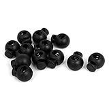 DealMuxボール型バネ支えコードロックストッパートグルエンド個入りブラック