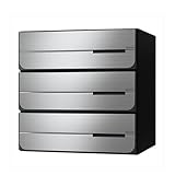 ポスト 郵便受け D-ALL 集合住宅用ポスト KS-MB4402PU-3L-S 静音大型ダイヤル錠 前入れ後出し 3戸用