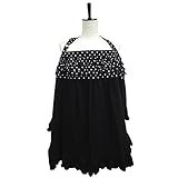 【日本製】プラチナムベイビー 授乳ケープ 胸3段フリル 便利な収納用巾着付き！ (ブラック)