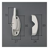 三協アルミ 補修部品 窓 サッシ 部品 引違い窓 (右勝手) クレセント(WB6037R0-WH) *製品色・形状等仕様変更になる場合があります*