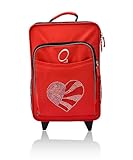 Obersee Kids Luggage with Integrated Snack Cooler, Flag Heart by Obersee