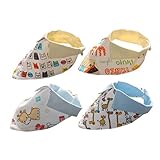 coodebear Little Baby Infant Cotton Bibs Burp Clothタオル4 -パックSalivaタオル
