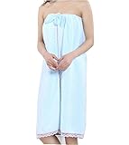 [インソミラ] InSomila 大人用 巻きタオル ラップタオル プール タオル バスタオル スイミング 着替え バスタオル レディース 女の子 (ブルー)