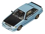DIECASTTEAM 1/64 トヨタ カローラ レビン ブルー/ブラックフード 完成品 LL-009-146