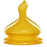 NUK Wide Neck Latex Teat x2 - 0-6m - Large Hole