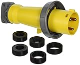 Hubbell HBL360P4W Pin and Sleeve IEC Plug, 2 Pole, 3 Wire, 60 amp, 125V, Watertight by Hubbell