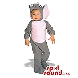 かわいいハロウィングレー象幼児子供サイズコスチューム変装