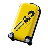 【CARKLEID】新型スペーシア クロスビー ワゴンR ジムニー JB64w ジムニーシエラ JB74w スマートキーケース スーツケースデザイン スズキCタイプ k29 パックマン【C イエロー】