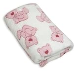 Stephan Baby Pot-Bellied Bear Ultra Soft Plush Fleece Blanket, Pink by Stephan Baby [並行輸入品]