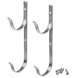 GrayBunny GB-6815 Swimming Pool Aluminum Pole Hanger Set For Telescoping Poles, Leaf Rakes, Skimmers
