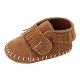 moonhouse-toddler Baby Boys GirlsタッセルソフトSoledノンスリップベビーベッド靴モカシン最初Walkers