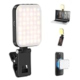 NEEWER BASICS スマホライト マグネット式 撮影用ライト クリップ式 小型 自撮り 女優ライト 高演色CRI95 257lx/0.5m 3ライトモード 5段階調光 3000K-6500K LEDビデオライト MagSafe iPhone対応 メイク照明/写真/録画/ビデオ会議/Zoom/YouTube/TikTok補光ライト BL48B