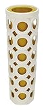 Deco 79 57550 Ceramic Pierced Vase, 5' x 15' [並行輸入品]