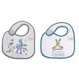 赤ちゃん・ベビー ボーイズ どうぶつのデザイン ベルクロストラップ スタイセット 2枚入 男の子 (ワンサイズ) (ブルー)