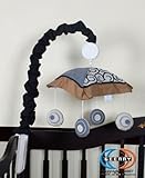 GEENNY Musical Mobile For Boutique Gray Brown Scribbles 13 PCS Crib Bedding Set by GEENNY [並行輸入品]