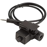 U94 PTT アダプター ミリタリーアダプター タクティカル U94 PTT ケーブルプラグ ヘッドセットアダプター 3.5mm 0.1インチ サウンドインターフェイス 携帯電話用 柔軟で丈夫な PTT プラグ ヘッドセットアダプター 3.5mm 0.1インチ用