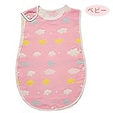 Hapipana 綿100% 6重ガーゼ スリーパー ベビー キッズ 赤ちゃん コットン 柔らかい 寝冷え防止 (女の赤ちゃん B, ベビーサイズ)