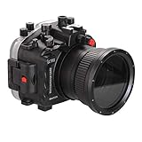 Seafrog 40m/130フィート プロフェッショナル防水ダイビングハウジングケース 標準フラットポート付き Sony A7III A7RIII A7R3 A7M3 28-70mm用