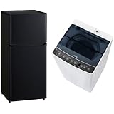 新生活応援 家電セット 冷蔵庫 洗濯機 2点セット ハイアール2ドア冷蔵庫【121L】JR-N121A ブラック + ハイアール全自動洗濯機【洗濯4.5kg】 JW-C45A-K
