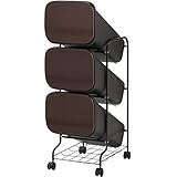 リス 分別 ゴミ箱 スタンドダストボックス 3段 ウッド 57L (19L×3) smooth 3P