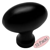 Cosmas 6022 FBフラットブラック楕円形Oblongキャビネットノブ – 10パック