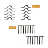 muzata 10pcs m5ワイヤEyeストラップと20個セルフタップネジポスト木製のためのDIYプロジェクト