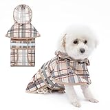 BINGPET 犬 レインコート 雨具 服 防水 防風 帽子付き 夜間 反射性 犬服 調節可能 ペット服 ペットジャケット 犬の服 犬用服 隠れリード用ホール マスキングテープ 専門素材 防水性がばっちり 梅雨対策 防雪 通気性 汚れ防止 着脱簡単 散歩 小型犬 中型犬 大型犬 子犬用
