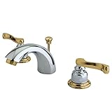 Kingston Brass KB8954FL Two Handle 4 in. to 8 in. Mini Widespread Lavatory Faucet with Brass Pop-up