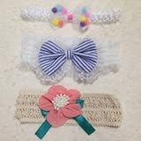 赤ちゃん を かわいく♪ ベビー カチューシャ　ヘア バンド 3点セット (A)