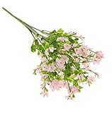 Lommer_p 人工花 エレガント 装飾 人気 観葉植物 人工観葉植物 偽の花 オフィス ホームリビングルーム デスクトップデコレーション 入り口 おしゃれ 玄関装飾 フラワー 七つの分岐 (ピンク