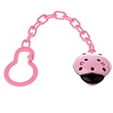 Kesoto 全４色　　おしゃぶり　ホルダー　おもちゃのチェーン　おしゃぶりのチェーン　レディバグの型　約22cm - ピンク