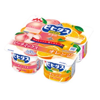 森永　ビヒダスヨーグルト　ピーチミックス+オレンジ4ポット　6パック