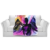 ブランケットウルトラソフトFuzzy 4サイズ！DIANOCHEデザインからby Kathy Stanion Angel 25ホームDecor Unique Designer芸術的スタイリッシュな寝室