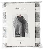 原ウール knitworm 編み物キット モチーフ編みの大判ショールキット 2.グレー