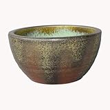 信楽焼 青窯肌ひねりボウル水鉢 10号 ／睡蓮鉢