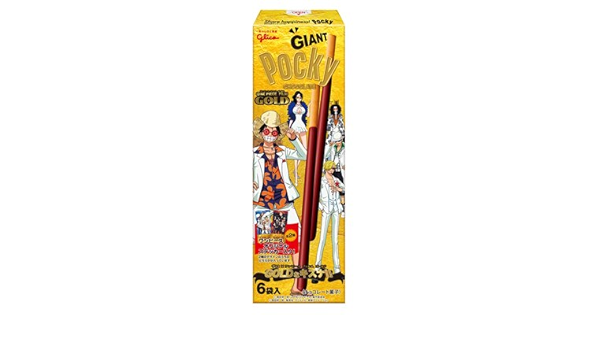 Amazon 江崎グリコ ワンピース ｆｉｌｍ ｇｏｌｄ ジャイアントポッキー チョコ オリジナルステッカー付き 6袋入 6個 江崎グリコ ナッツチョコレート 通販