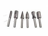 6ピースロータリーツールミニドリルホブセット切削工具用木工ナイフ木彫りツールキットウッドツールアクセサリー