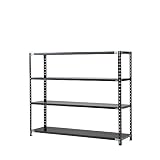 プラス AB 抗菌 スチールラック 耐荷重150kg/段 4段 幅181.2 奥行46.2 高さ150cm AB-15184-4 ブラック 698441