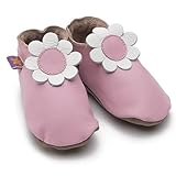 【英国製カーフレザーベビーシューズ】《デイジー/ベイビーピンク　daisy baby pink》 (S)