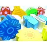 木のおもちゃ お話ビーズ フラワー 知育玩具 ひも通し