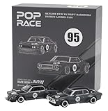 ジェネシスカンパニー (Genesis Company) POP RACE 1/64 LAUREL C130 TCS2025 1/64 SKYLINE GT-R V8 DRIFT (HAKOSUKA) TCS2025 完成品 PR640351 PR640352