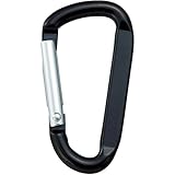 TRUSCO(トラスコ) カラビナ 線径6mmx60mm D型 ブラック TKN660BK