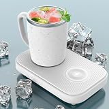 「4℃保冷・55℃保温」 HANSHUMY ドリンクホルダー スマホに充電させる 350ml 温冷ドリンククーラー 缶クーラー カップホルダー カップクーラー 卓上 デスクで使える 3種類の冷蔵方法 静音 ビール コーヒー