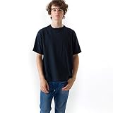 [チャンピオン] 半袖 Tシャツ ヘビーウェイト クルーネック T1011 ドライタッチ USA 白T 丸胴仕様 ティーテンイレブン ショートスリーブTシャツ C5-P301 メンズ ネイビー M