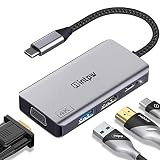 USB ハブ USB3.0 4 IN 1 USB 4K HDMI 分配器 切替器 TYPE-C 変換アダプター マルチディスプレイアダプタ MacBook Air/MacBook Pro/iPad Pro/iPad Air/iPhone/Dell/Surface/ PS5 モニター対応 USBアダプター…