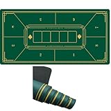 SakuraLovely8 ポーカーマット ポーカー プレイマット カードゲーム 8人用 滑り止め 40×80 (グリーン)