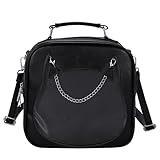 [ハルジオ] 痛バッグ ショルダー ねこ 痛バ 小さめ ミニ ショルダーバッグ リュック ハンドバッグ 3WAY 痛バック 推し活バッグ レザー調 ブラック ホワイト 猫 ネコ 猫型 いたばっく いたば かわいい おしゃれ 人気 (ブラック)